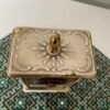 Schatz 59 carriage clock top panel showing original finish