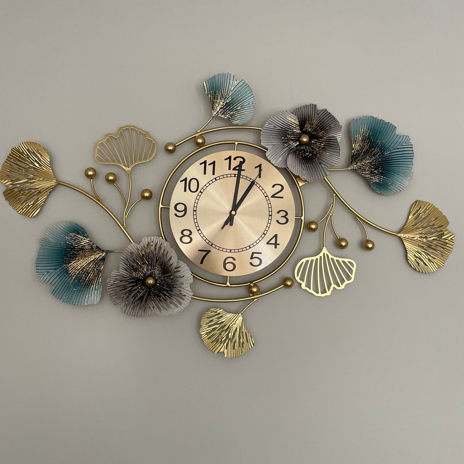 Large Decorative Floral Wall Clock